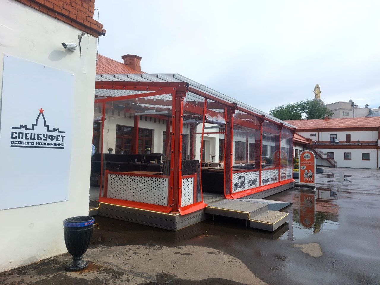 ПВХ шторы для летней террасы кафе в Пестяках